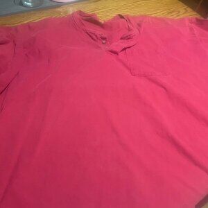 Carhartt Red Henley Work Shirt Mens 3XL